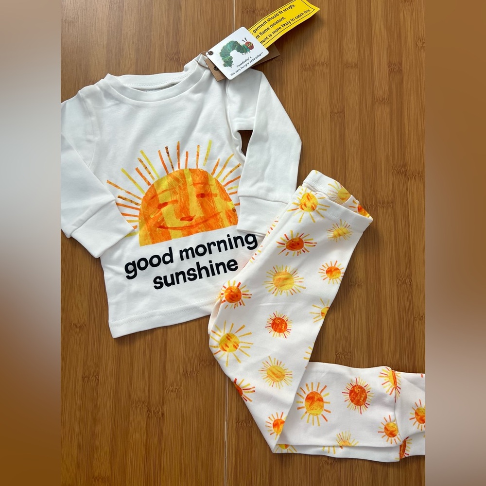 L’ovedBaby Sunny Day - Kids' Organic PJ Set, 12-18 Months